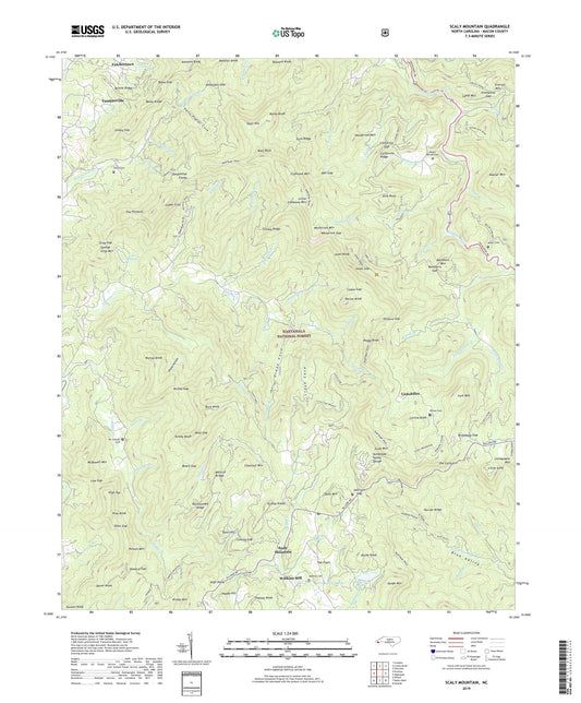 Scaly Mountain North Carolina US Topo Map Image