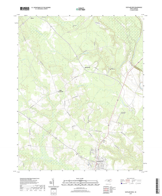 Scotland Neck North Carolina US Topo Map Image