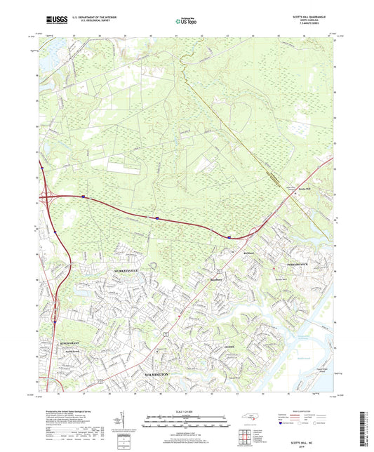 Scotts Hill North Carolina US Topo Map Image
