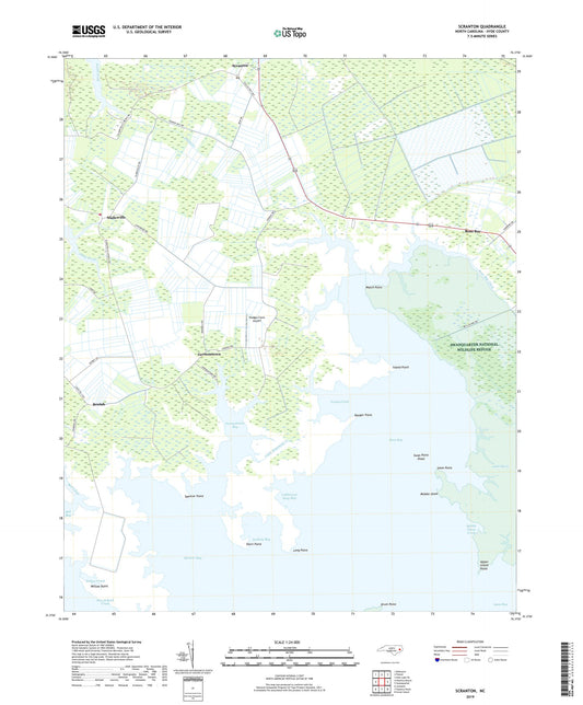 Scranton North Carolina US Topo Map Image