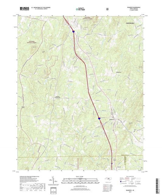 Seagrove North Carolina US Topo Map Image