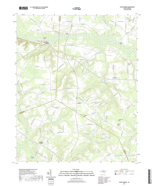 Seven Springs North Carolina US Topo Map Image