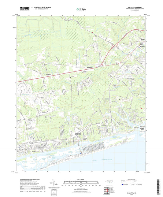 Shallotte North Carolina US Topo Map Image
