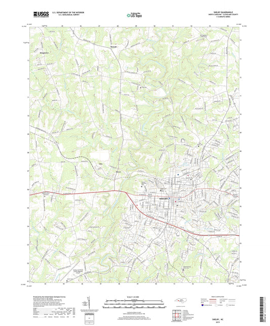 Shelby North Carolina US Topo Map Image