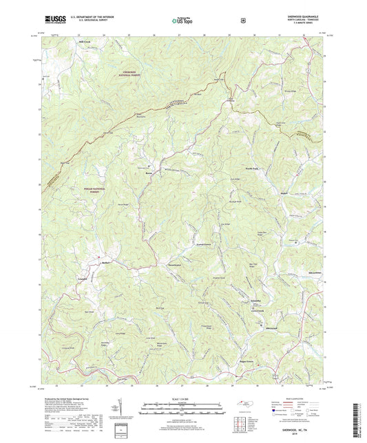 Sherwood North Carolina US Topo Map Image