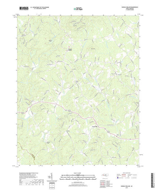 Shingle Hollow North Carolina US Topo Map Image