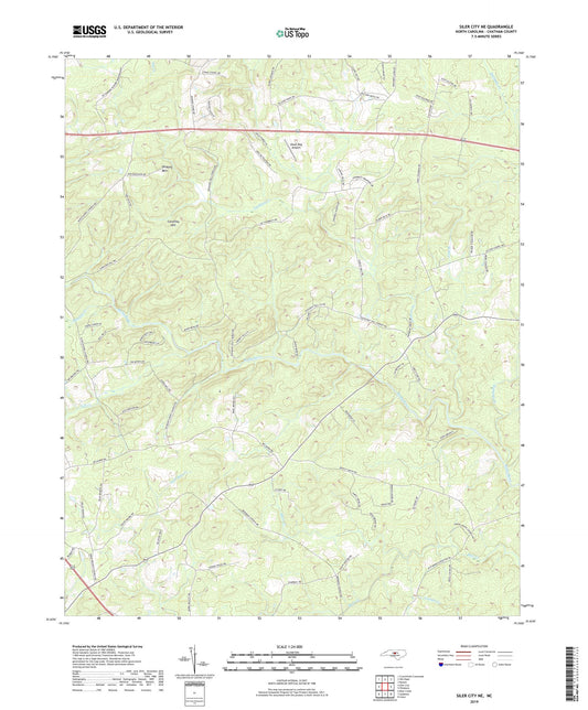Siler City NE North Carolina US Topo Map Image