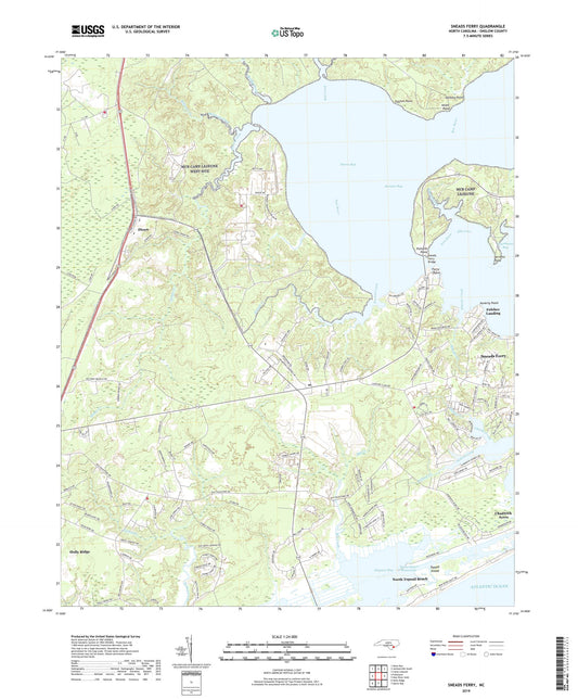 Sneads Ferry North Carolina US Topo Map Image