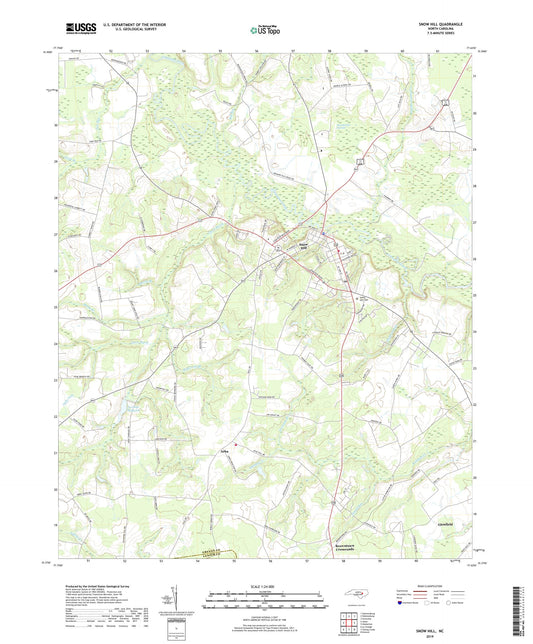 Snow Hill North Carolina US Topo Map Image