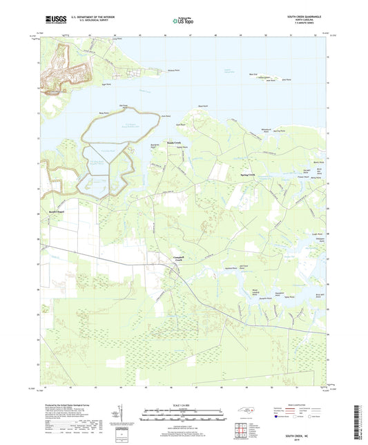 South Creek North Carolina US Topo Map Image