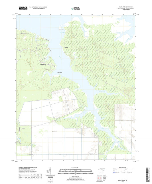 South River North Carolina US Topo Map Image