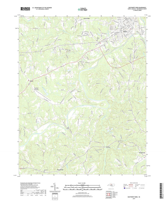 Southwest Eden North Carolina US Topo Map Image
