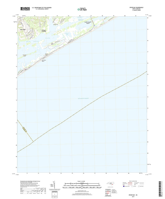 Spicer Bay North Carolina US Topo Map Image