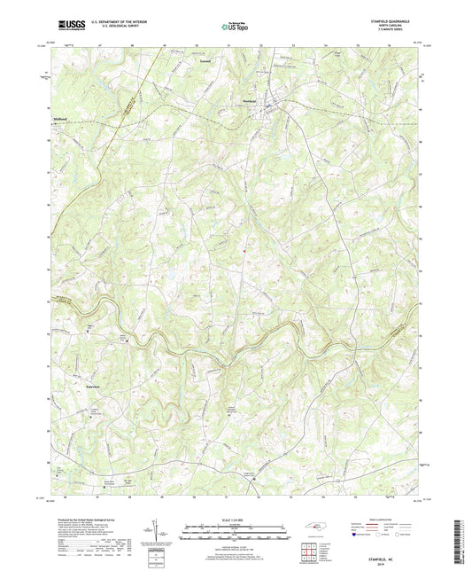 Stanfield North Carolina US Topo Map Image