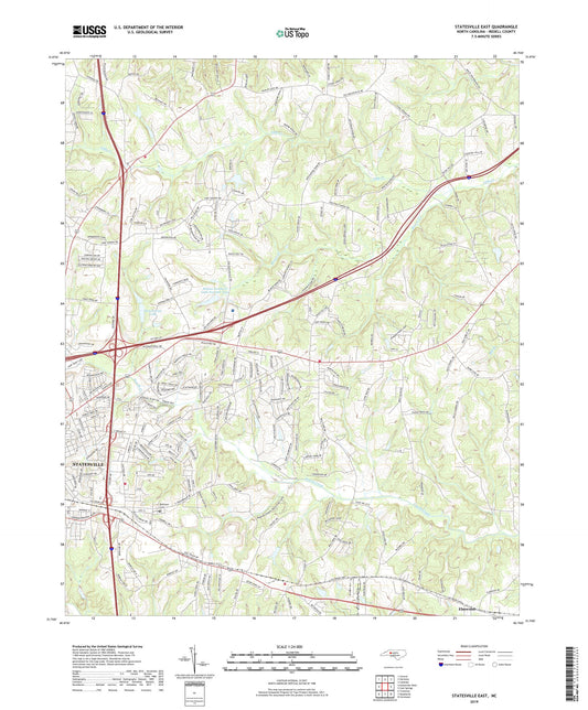 Statesville East North Carolina US Topo Map Image