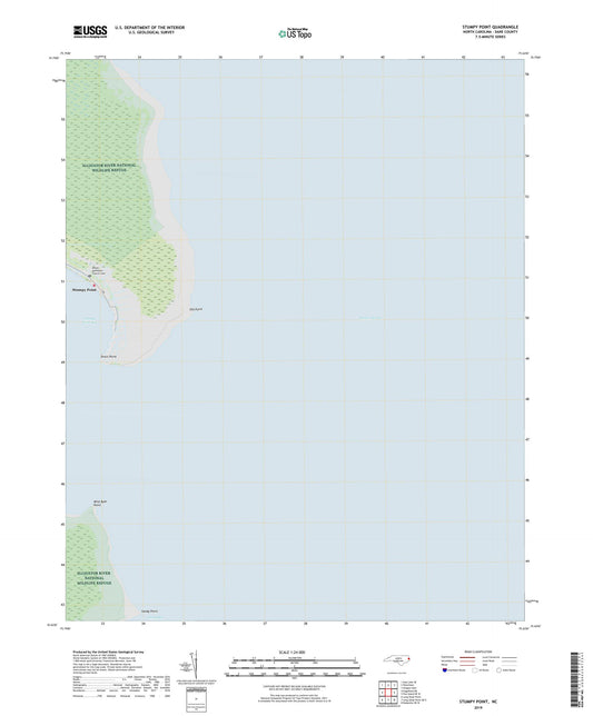 Stumpy Point North Carolina US Topo Map Image