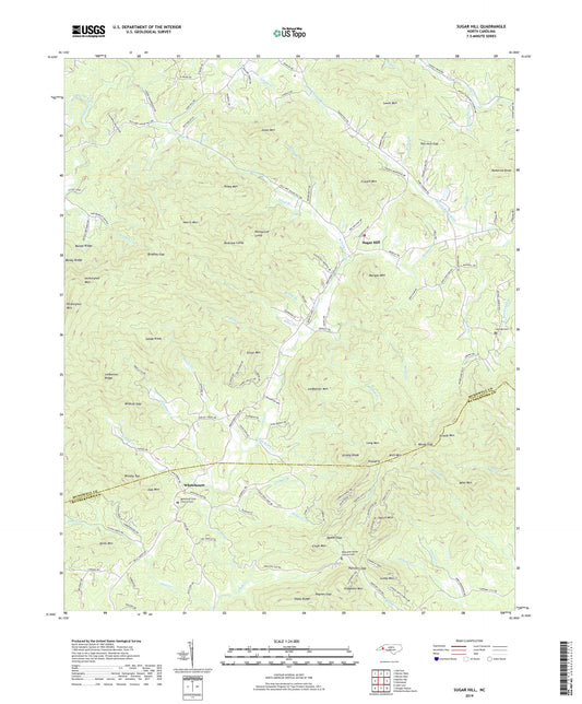 Sugar Hill North Carolina US Topo Map Image