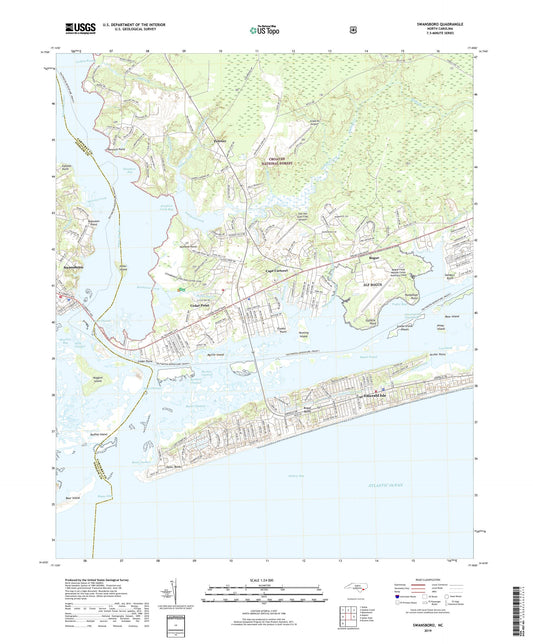 Swansboro North Carolina US Topo Map Image