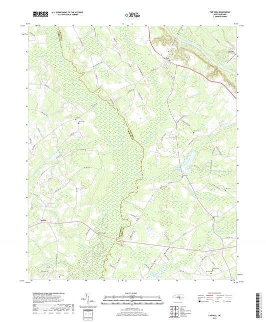 Tar Heel North Carolina US Topo Map Image