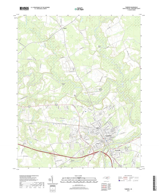 Tarboro North Carolina US Topo Map Image