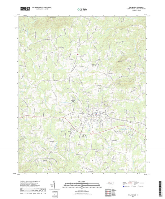 Taylorsville North Carolina US Topo Map Image