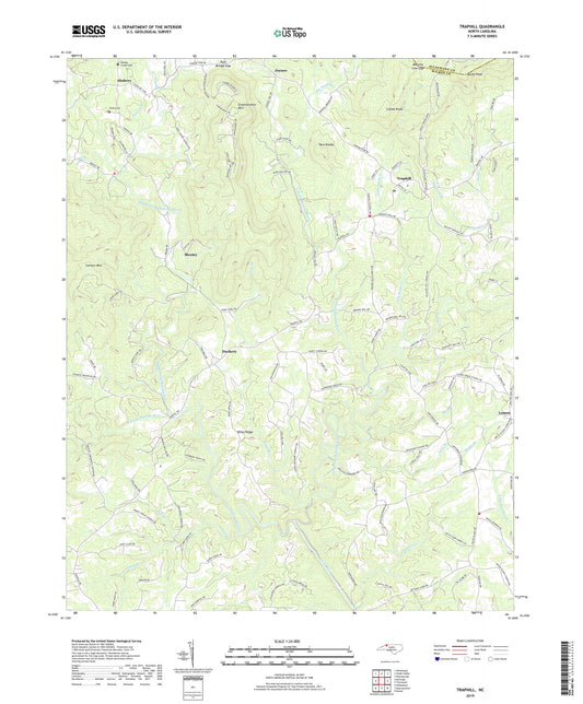 Traphill North Carolina US Topo Map Image