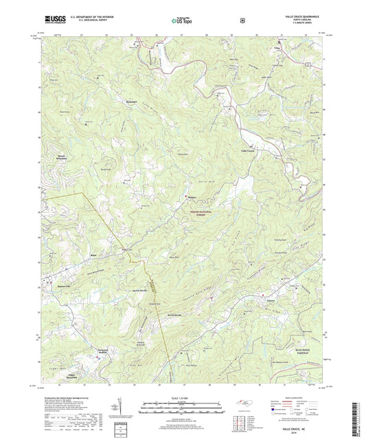 Valle Crucis North Carolina US Topo Map Image