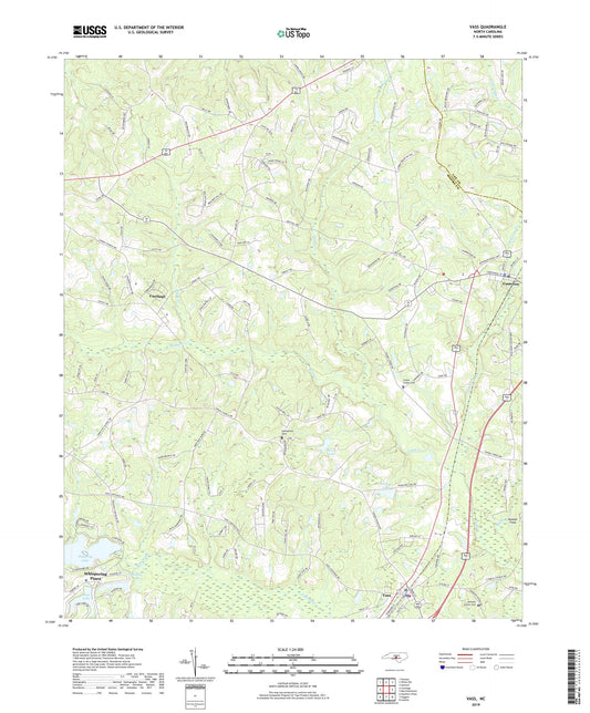 Vass North Carolina US Topo Map Image