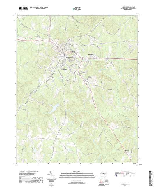 Wadesboro North Carolina US Topo Map Image