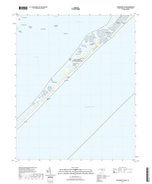 Wainwright Island North Carolina US Topo Map Image