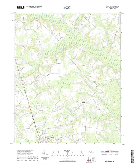 Warsaw North North Carolina US Topo Map Image