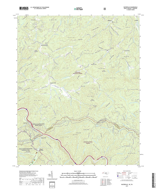 Waterville North Carolina US Topo Map Image