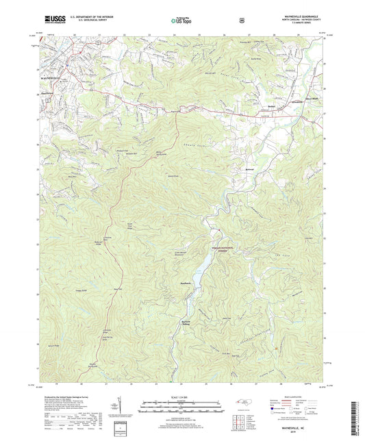 Waynesville North Carolina US Topo Map Image