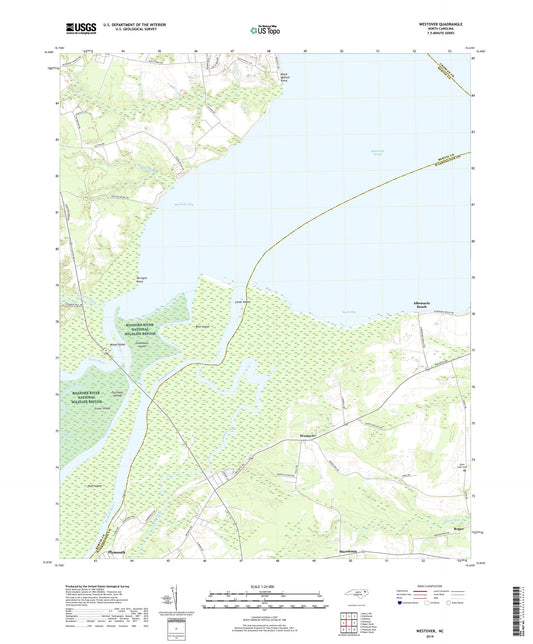Westover North Carolina US Topo Map Image