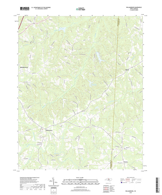 Williamsburg North Carolina US Topo Map Image