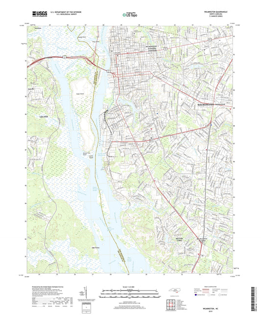 Wilmington North Carolina US Topo Map Image