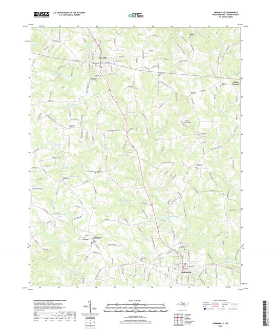 Yadkinville North Carolina US Topo Map Image
