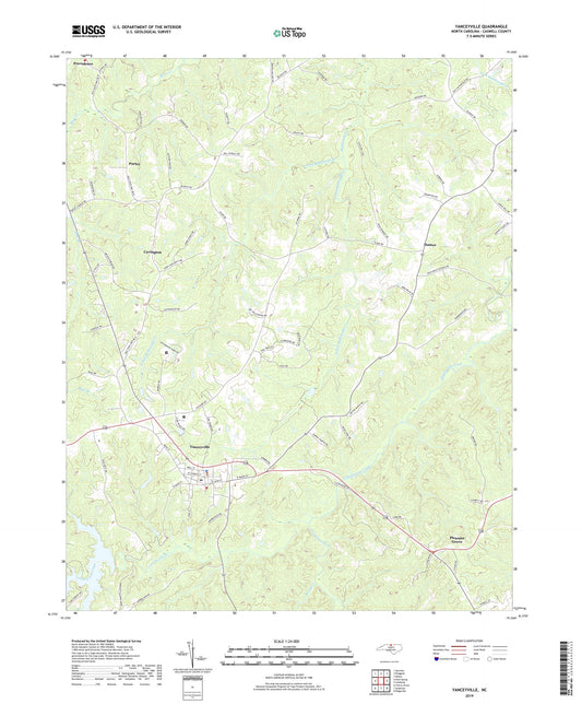 Yanceyville North Carolina US Topo Map Image