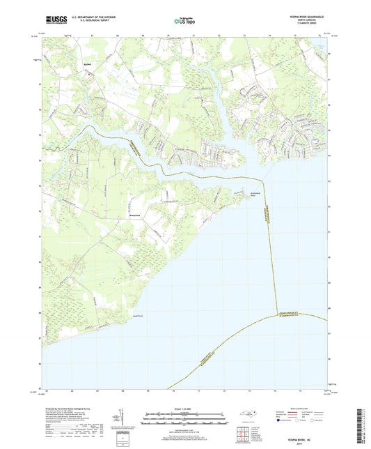 Yeopim River North Carolina US Topo Map Image