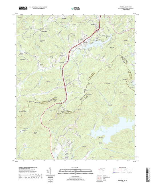 Zirconia North Carolina US Topo Map Image