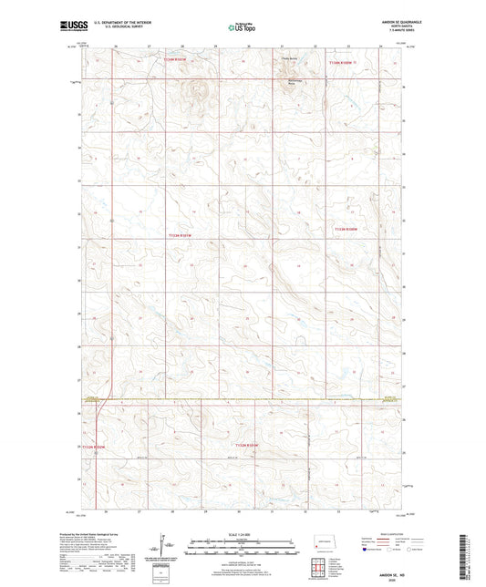 Amidon SE North Dakota US Topo Map Image
