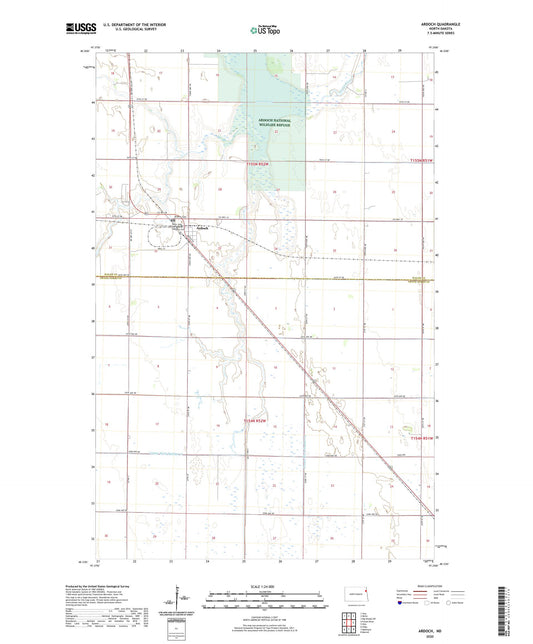 Ardoch North Dakota US Topo Map Image