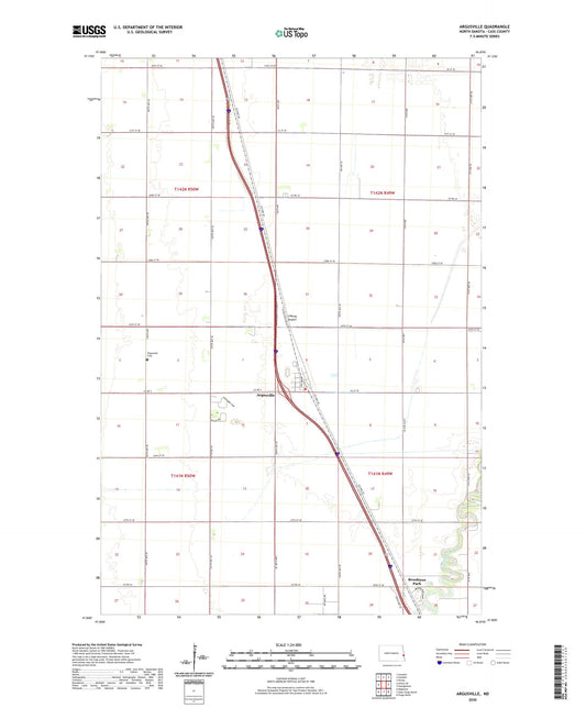 Argusville North Dakota US Topo Map Image
