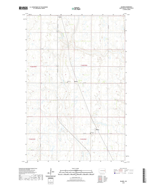 Blabon North Dakota US Topo Map Image