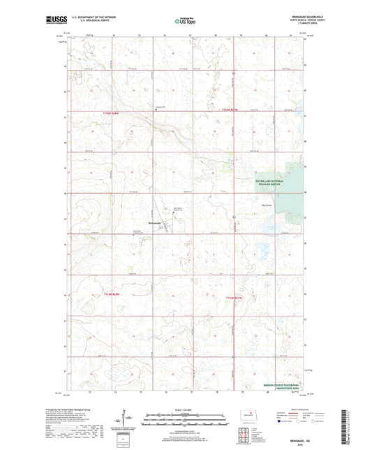 Brinsmade North Dakota US Topo Map Image
