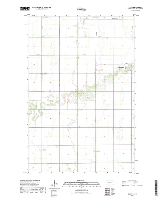 Caledonia North Dakota US Topo Map Image