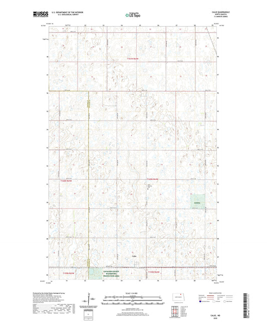 Calio North Dakota US Topo Map Image