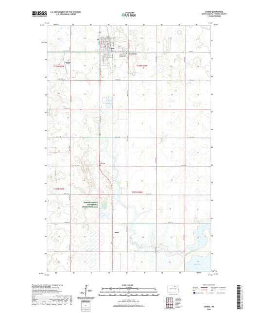 Cando North Dakota US Topo Map Image