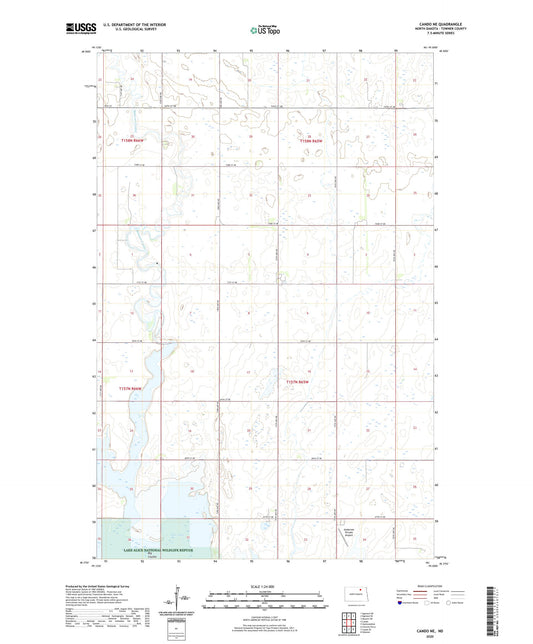 Cando NE North Dakota US Topo Map Image