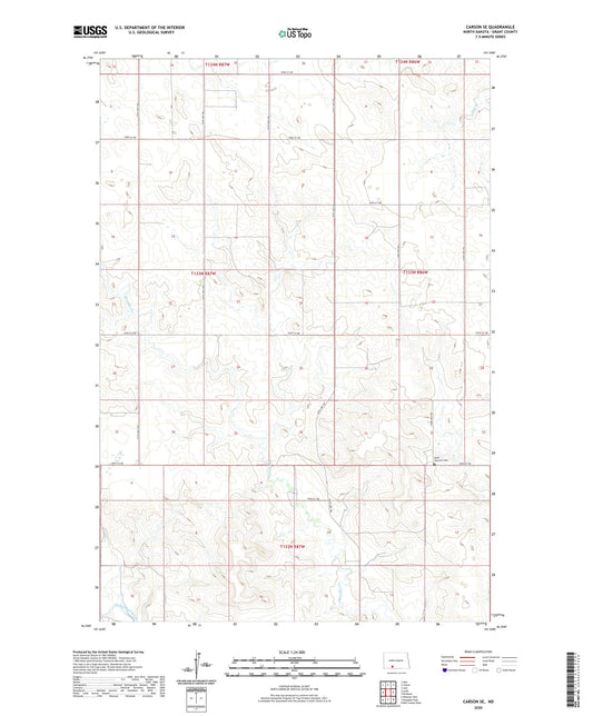 Carson SE North Dakota US Topo Map Image